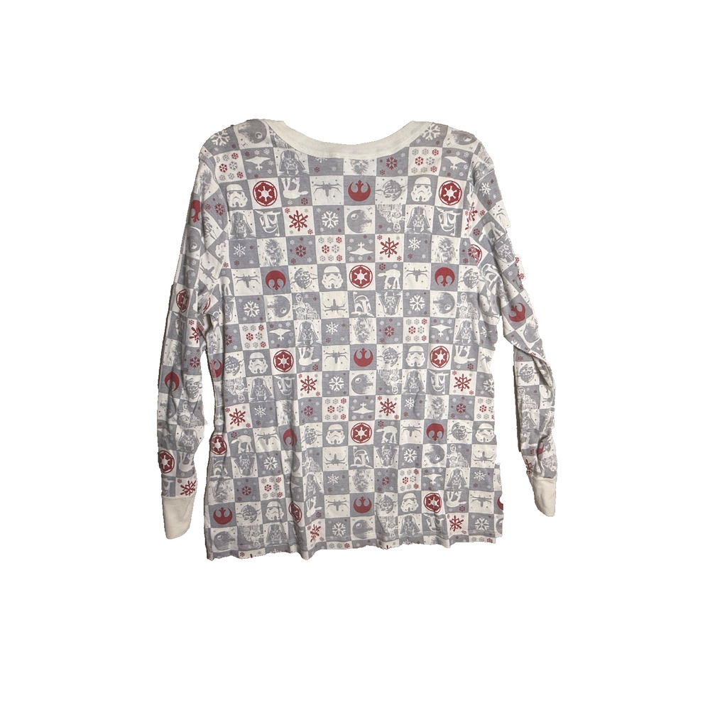 Hanna Andersson Star Wars Long Sleeve Top Gray Red Adult XXL Organic Cotton - Picture 5 of 7